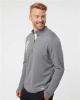 Picture of A482 - Men's 3-Stripes Double-Knit Quarter-Zip Pullover
