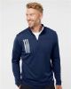 Picture of A482 - Men's 3-Stripes Double-Knit Quarter-Zip Pullover