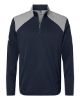 Picture of A532 - Men's Textured Mixed Media Quarter-Zip Pullover