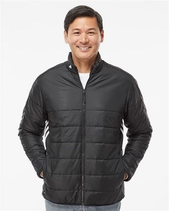 Picture of A570 - Men's 3-Stripes Puffer Full-Zip Jacket