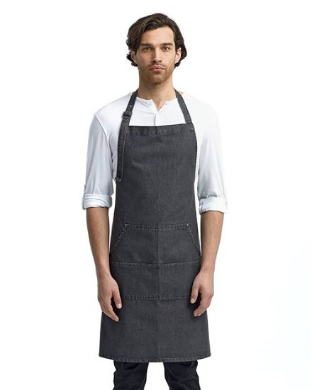 Picture of RP126 - Jeans Stitch Denim Bib Apron