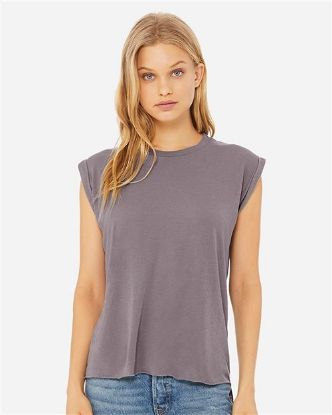 Picture of 8804 - Women’s Flowy Rolled Cuffs Muscle Tee