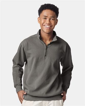 Picture of 1580 - Unisex Garment-Dyed Quarter-Zip Sweatshirt