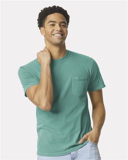 Picture of 6030 - Unisex Garment-Dyed Heavyweight Pocket T-Shirt