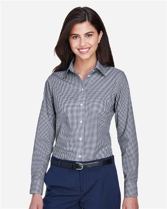 Picture of D640W - Women's Crown Collection® Gingham Check Woven Dress Shirt