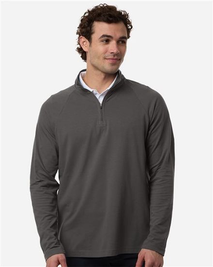 Picture of DG402 - Men's Seaton Pebble Textured Quarter-Zip Pullover