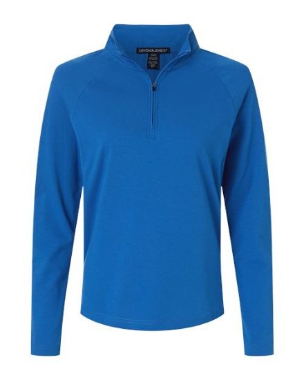 Picture of DG402W - Women's Seaton Pebble Textured Quarter-Zip Pullover