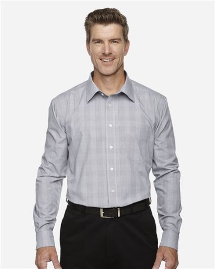 Picture of DG520 - Men's Crown Collection® Glen Plaid Woven Dress Shirt