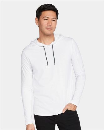 Picture of 987 - Unisex Softstyle® Lightweight Hooded Long Sleeve T-Shirt