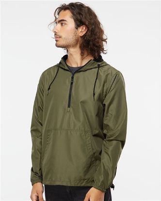 Picture of EXP54LWP - Unisex Lightweight Quarter-Zip Windbreaker Pullover Jacket