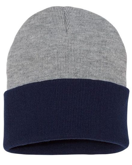 Picture of SP12T - 12" Color Blocked Cuffed Beanie