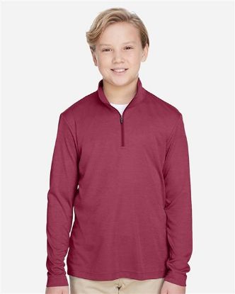 Picture of TT31HY - Youth Zone Sonic Heather Performance Quarter-Zip Pullover