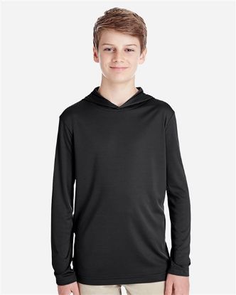 Picture of TT41Y - Youth Zone Performance Hooded Long Sleeve T-Shirt