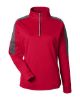 Picture of CE404W - Women's Market Snag Protect Mesh Colorblock Quarter-Zip Pullover