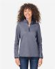 Picture of CE73W - Women's Venture Heathered Stripe Quarter-Zip Pullover