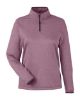 Picture of CE73W - Women's Venture Heathered Stripe Quarter-Zip Pullover