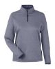 Picture of CE73W - Women's Venture Heathered Stripe Quarter-Zip Pullover