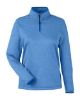 Picture of CE73W - Women's Venture Heathered Stripe Quarter-Zip Pullover