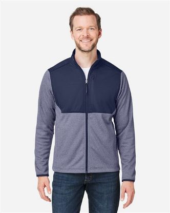 Picture of CE74 - Men's Venture Heathered Stripe Hybrid Jacket