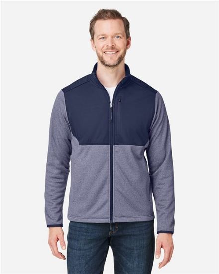 Picture of CE74 - Men's Venture Heathered Stripe Hybrid Jacket