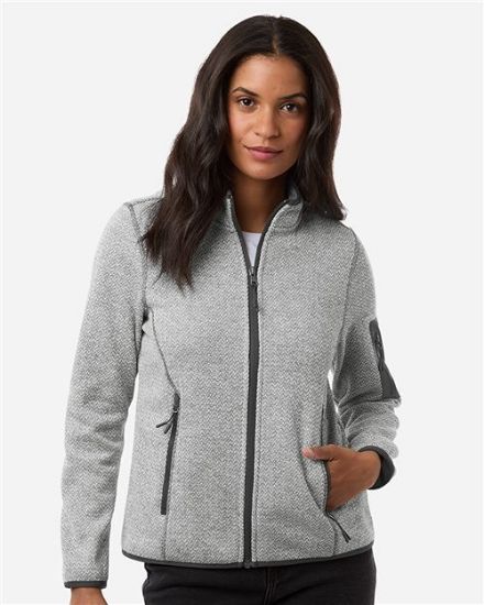 Picture of NE730W - Women's Jasper Jacquard Full-Zip Fleece Jacket